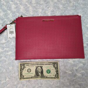 NWT XL Zip Clutch Ultra Pink Michael Kors Wristlet